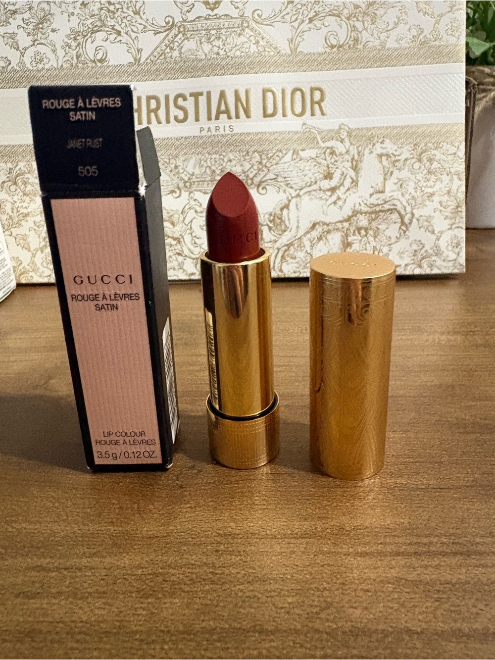Gucci Rouge a Levres Satin Lipstick- 505 Janet Rust NIB MSRP $49